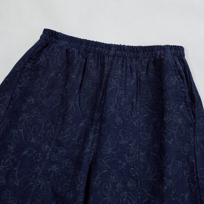 Ensemble de détente Ownkoti rétro bleu marine à fleurs, débardeur en coton. - image 6