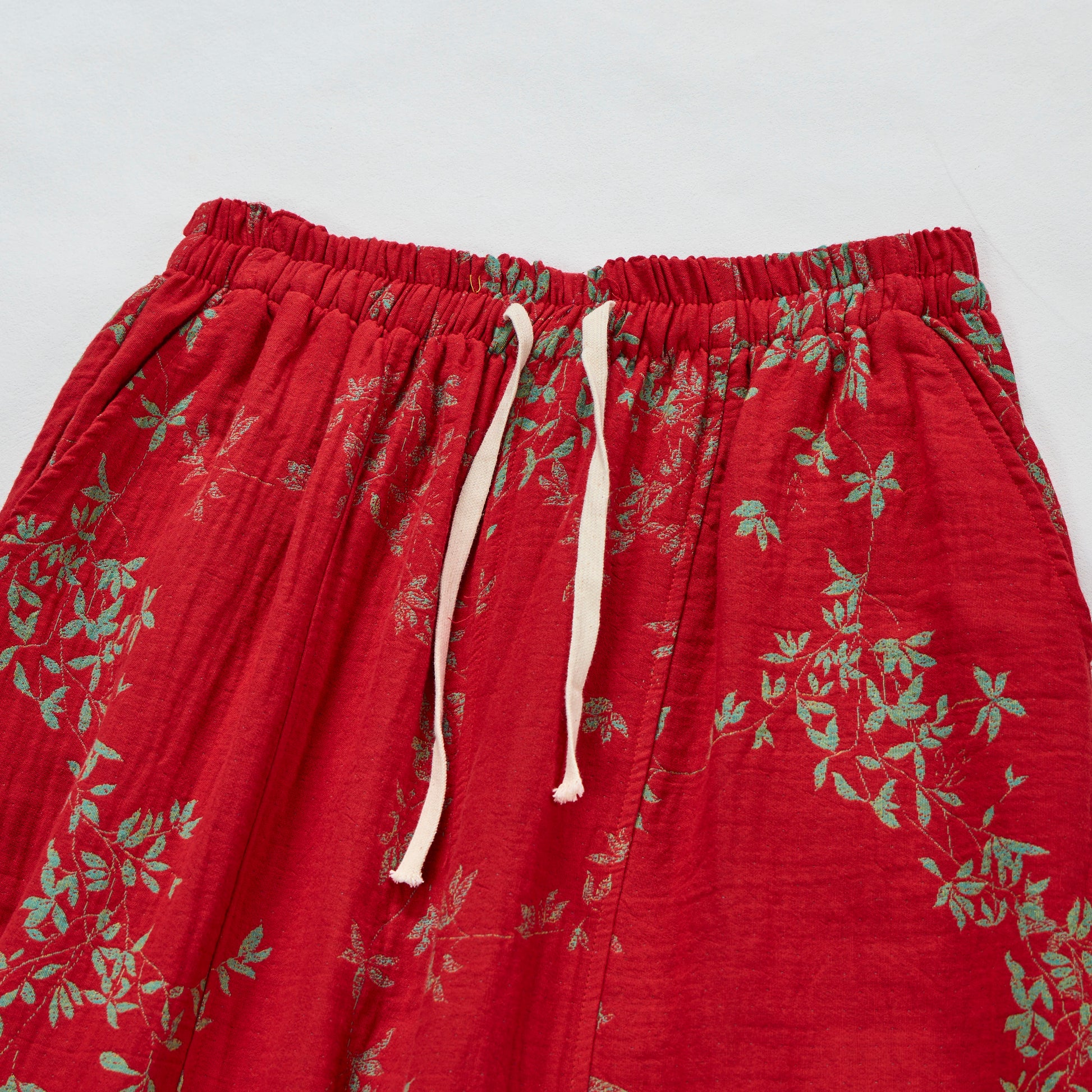 Pantalon de détente en coton à fleurs rouges Ownkoti - image 2