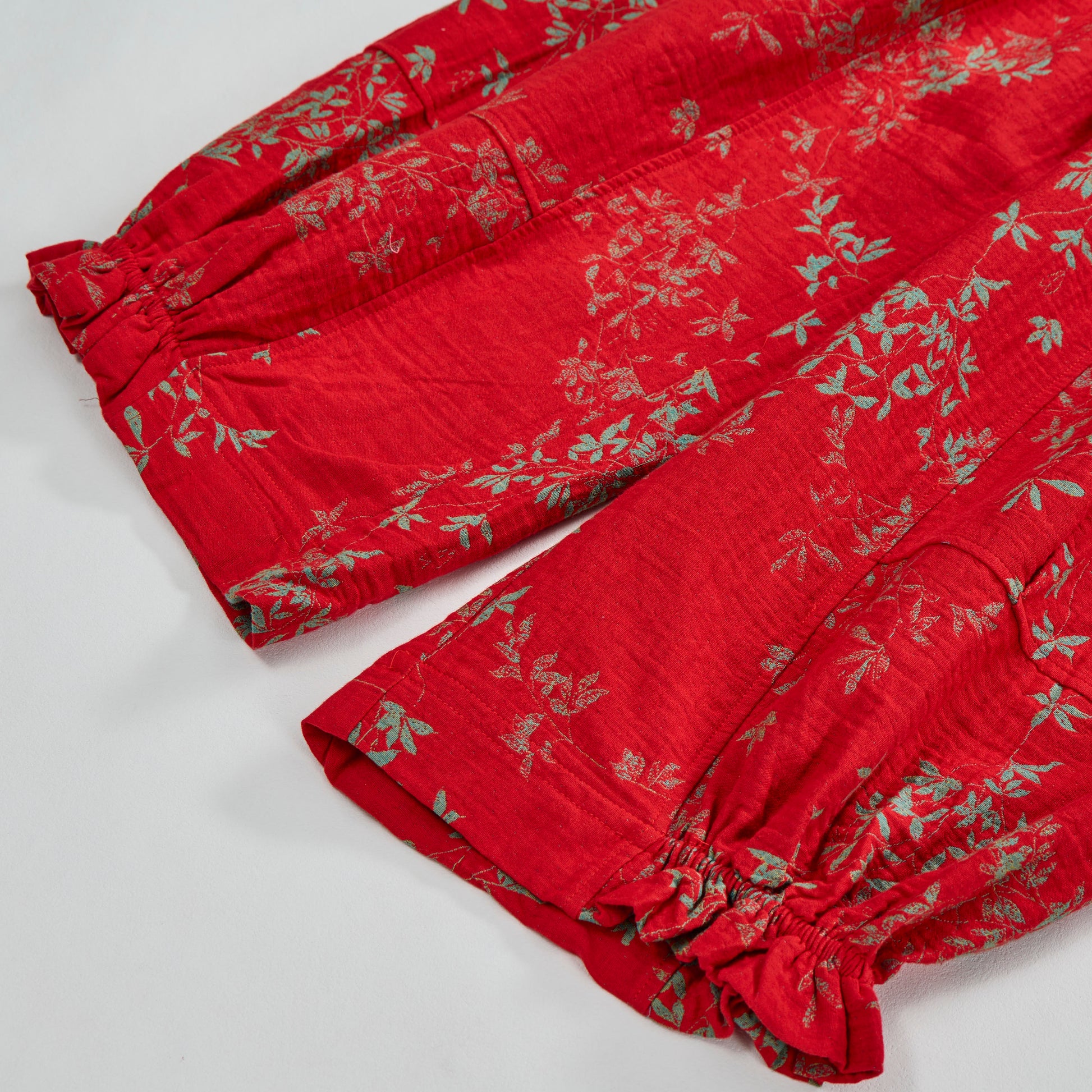 Pantalon de détente en coton à fleurs rouges Ownkoti - image 4