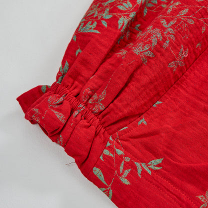 Pantalon de détente en coton à fleurs rouges Ownkoti - image 5