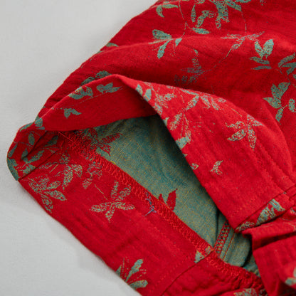 Pantalon de détente en coton à fleurs rouges Ownkoti - image 6
