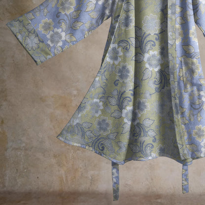 Peignoir kimono rétro en coton à fleurs Ownkoti - image 4