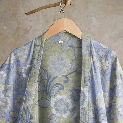 Peignoir kimono rétro en coton à fleurs Ownkoti - image 2
