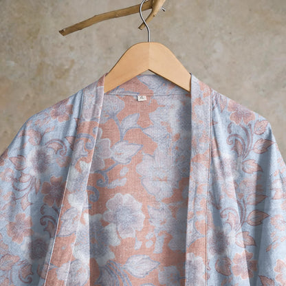 Peignoir kimono rétro en coton à fleurs Ownkoti - image 7