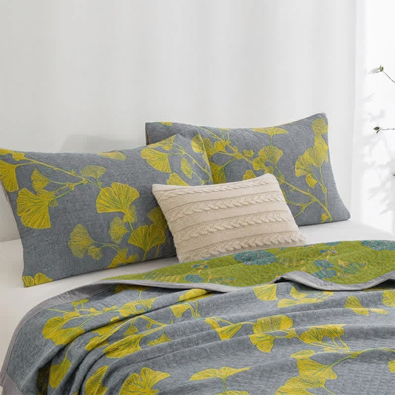Couette réversible en coton à motif floral rétro de jardin Ownkoti - image 5