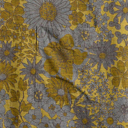 Peignoir de salon en coton à motif floral discret rétro Ownkoti - image 9