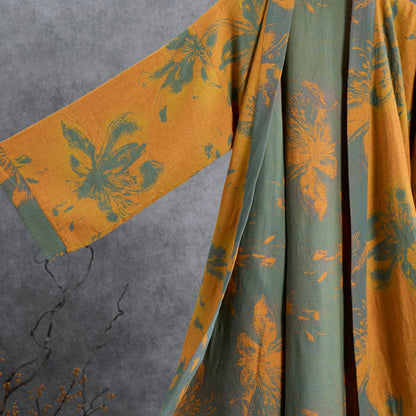 Peignoir kimono réversible en coton à motif floral vintage Ownkoti - image 6
