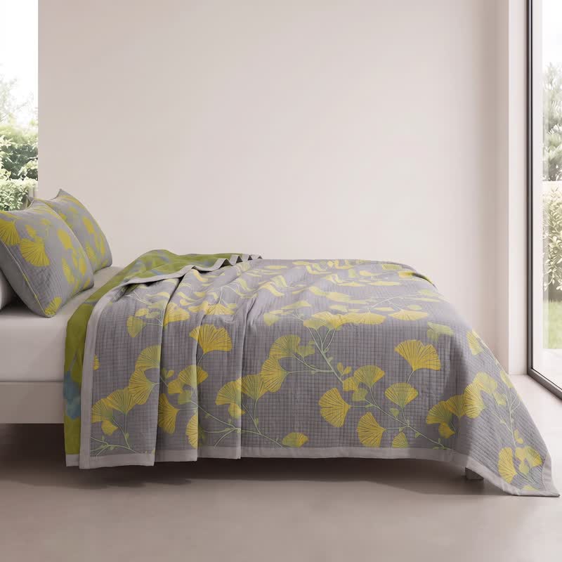Couette réversible en coton à motif floral rétro de jardin Ownkoti - image 3