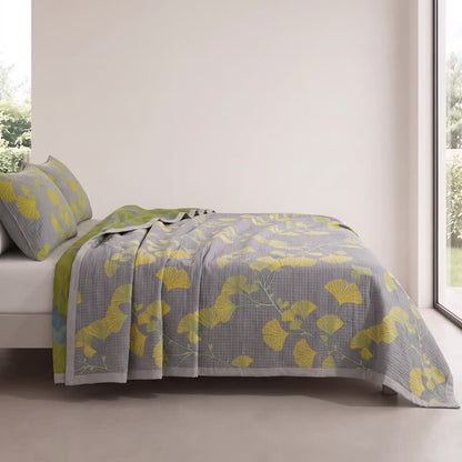 Couette réversible en coton à motif floral rétro de jardin Ownkoti - image 3