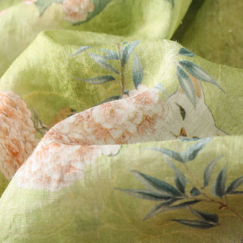 Ensemble de vêtements d'intérieur 3 pièces en coton à motif floral menthe et chat Ownkoti - image 6