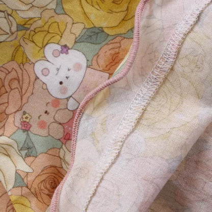 Ensemble de vêtements d'intérieur 3 pièces en coton rose jaune Ownkoti - image 7