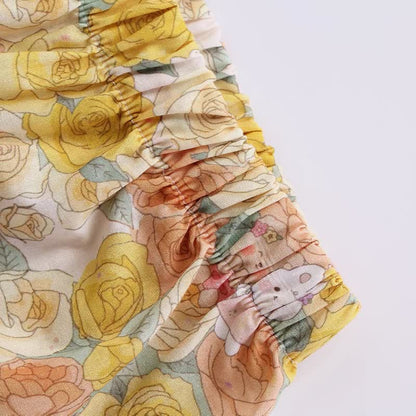 Ensemble de vêtements d'intérieur 3 pièces en coton rose jaune Ownkoti - image 6