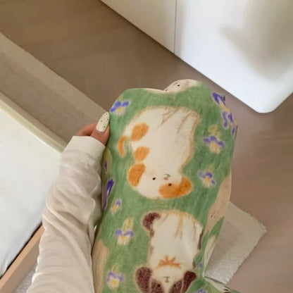 Pantalon de détente harem à imprimé chat vert Ownkoti - image 6