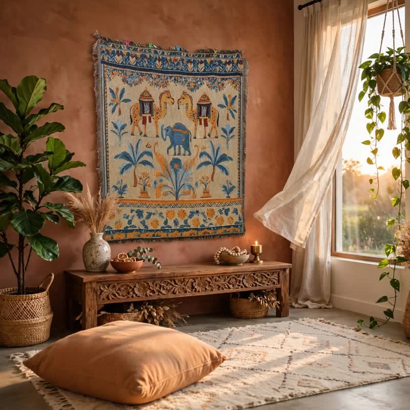Couverture multi-usages Ownkoti Vintage Camel Elephant - image 2