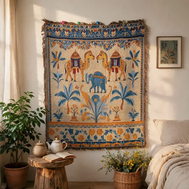 Couverture multi-usages Ownkoti Vintage Camel Elephant - image 1