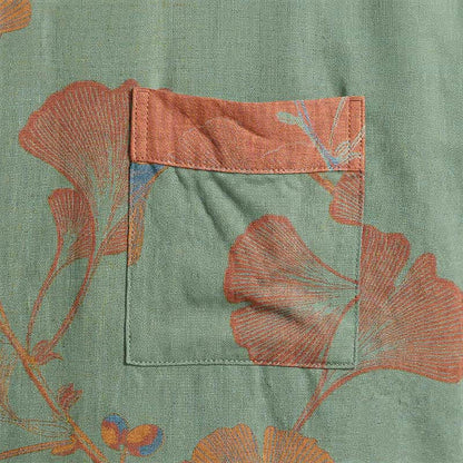 Kimono rétro en coton à feuilles de ginkgo Ownkoti - image 4