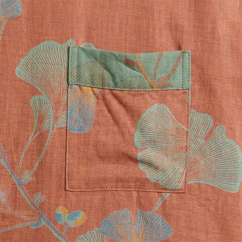 Kimono rétro en coton à feuilles de ginkgo Ownkoti - image 10