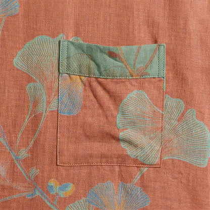 Kimono rétro en coton à feuilles de ginkgo Ownkoti - image 10