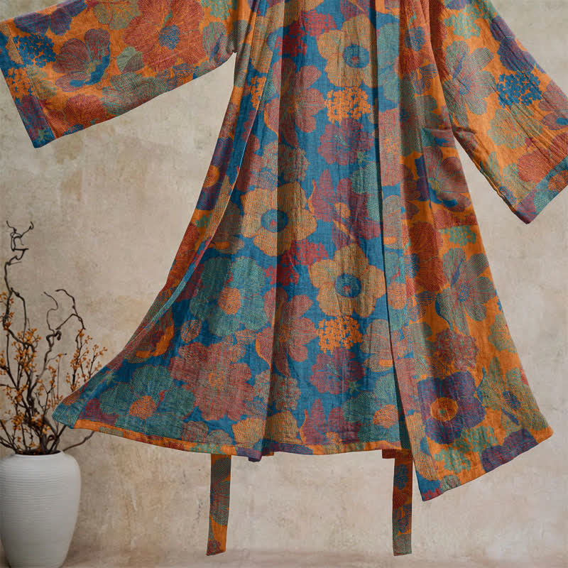 Kimono en coton à fleurs vintage Ownkoti - image 3