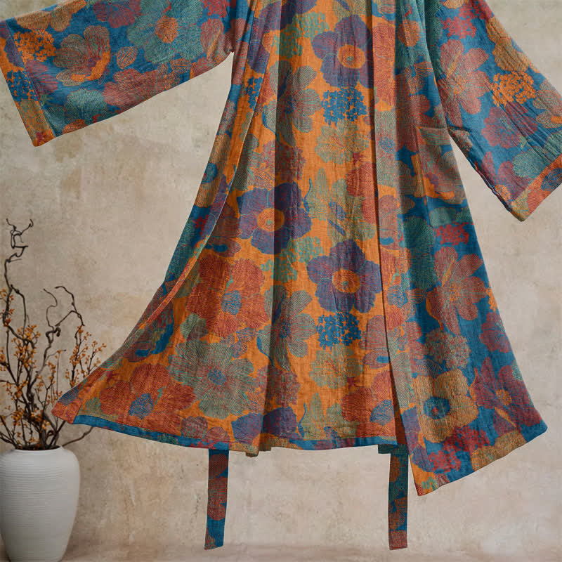 Kimono en coton à fleurs vintage Ownkoti - image 8