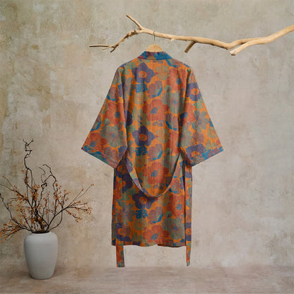 Kimono en coton à fleurs vintage Ownkoti - image 1