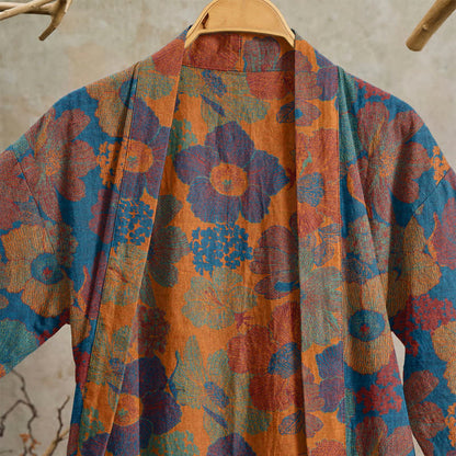 Kimono en coton à fleurs vintage Ownkoti - image 7