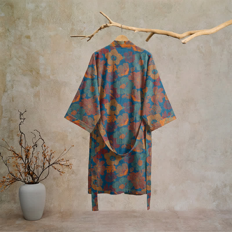 Kimono en coton à fleurs vintage Ownkoti - image 6