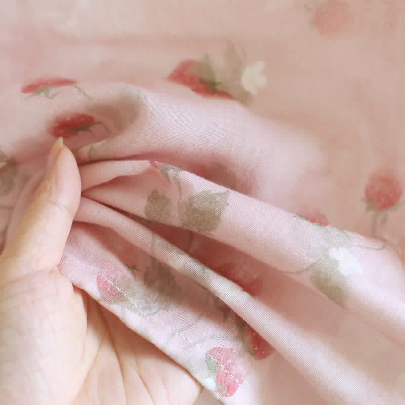 Nuisette d'intérieur Ownkoti rose fraise en coton - image 3