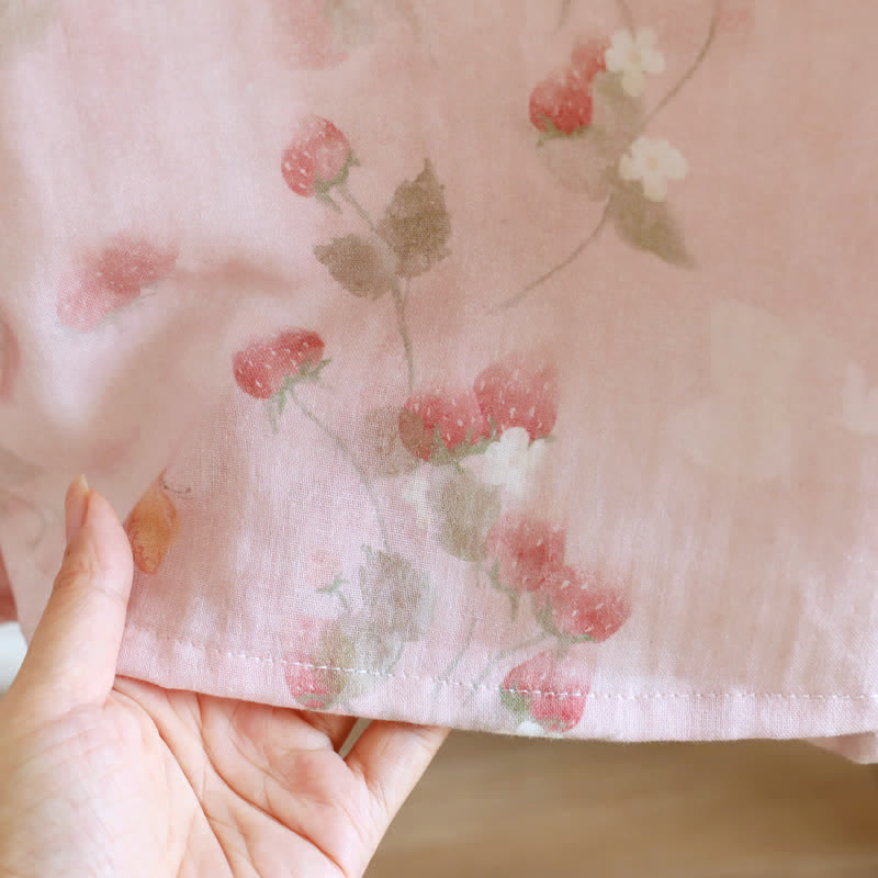 Nuisette d'intérieur Ownkoti rose fraise en coton - image 4