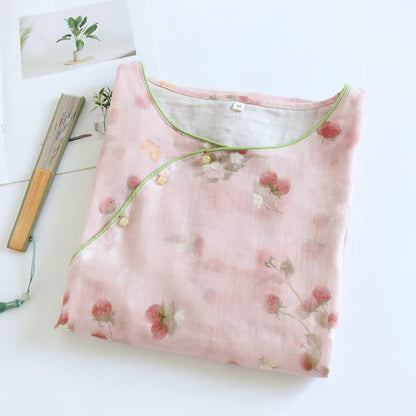 Nuisette d'intérieur Ownkoti rose fraise en coton - image 1