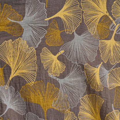 Ensemble de literie en coton à feuilles de ginkgo doré Ownkoti - image 5