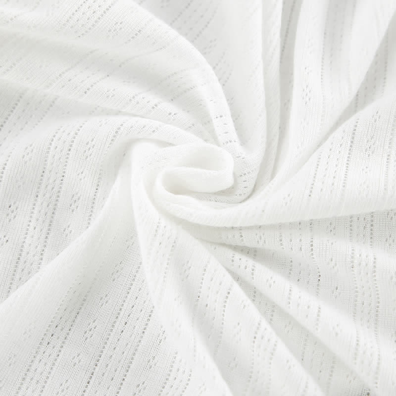 Ensemble de vêtements d'intérieur en coton blanc à volants Ownkoti - image 7