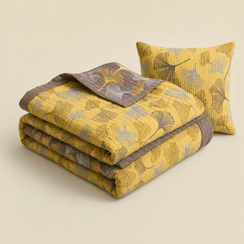 Couverture en coton Ownkoti Golden Ginkgo - image 2