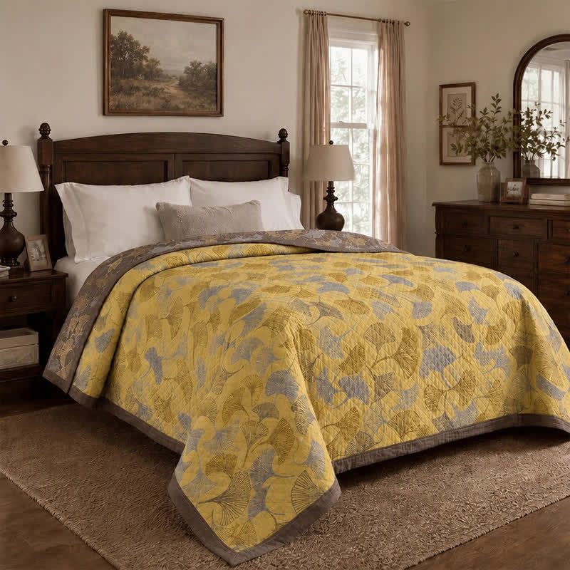 Couverture en coton Ownkoti Golden Ginkgo - image 5