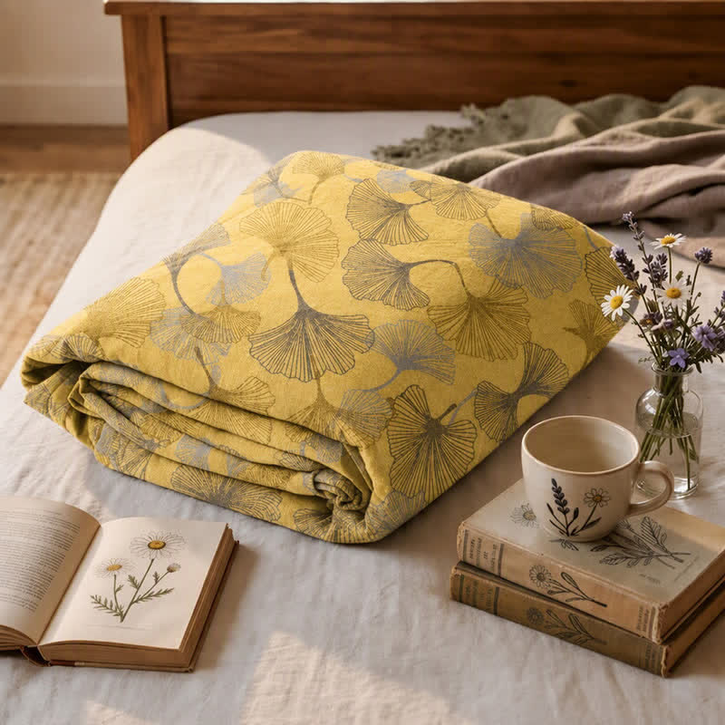 Couverture en coton Ownkoti Golden Ginkgo - image 1