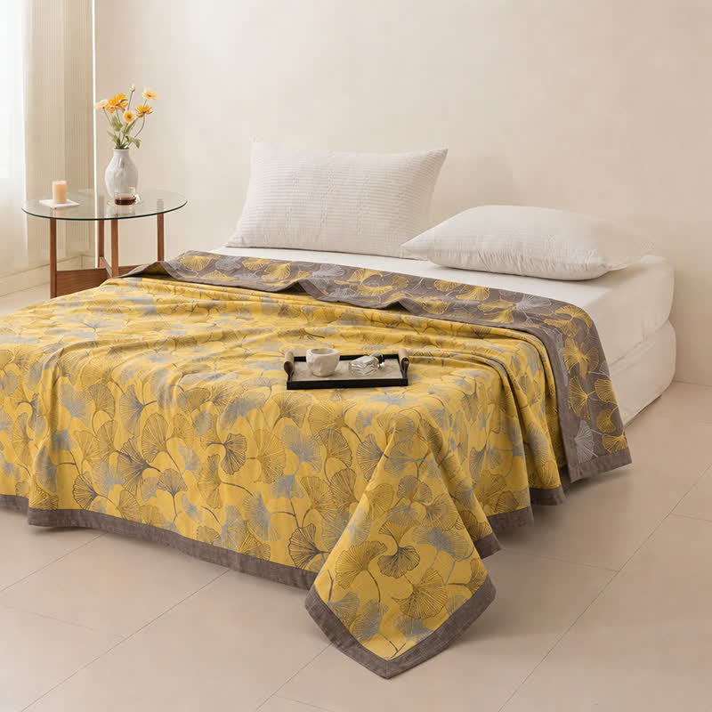 Couverture en coton Ownkoti Golden Ginkgo - image 4