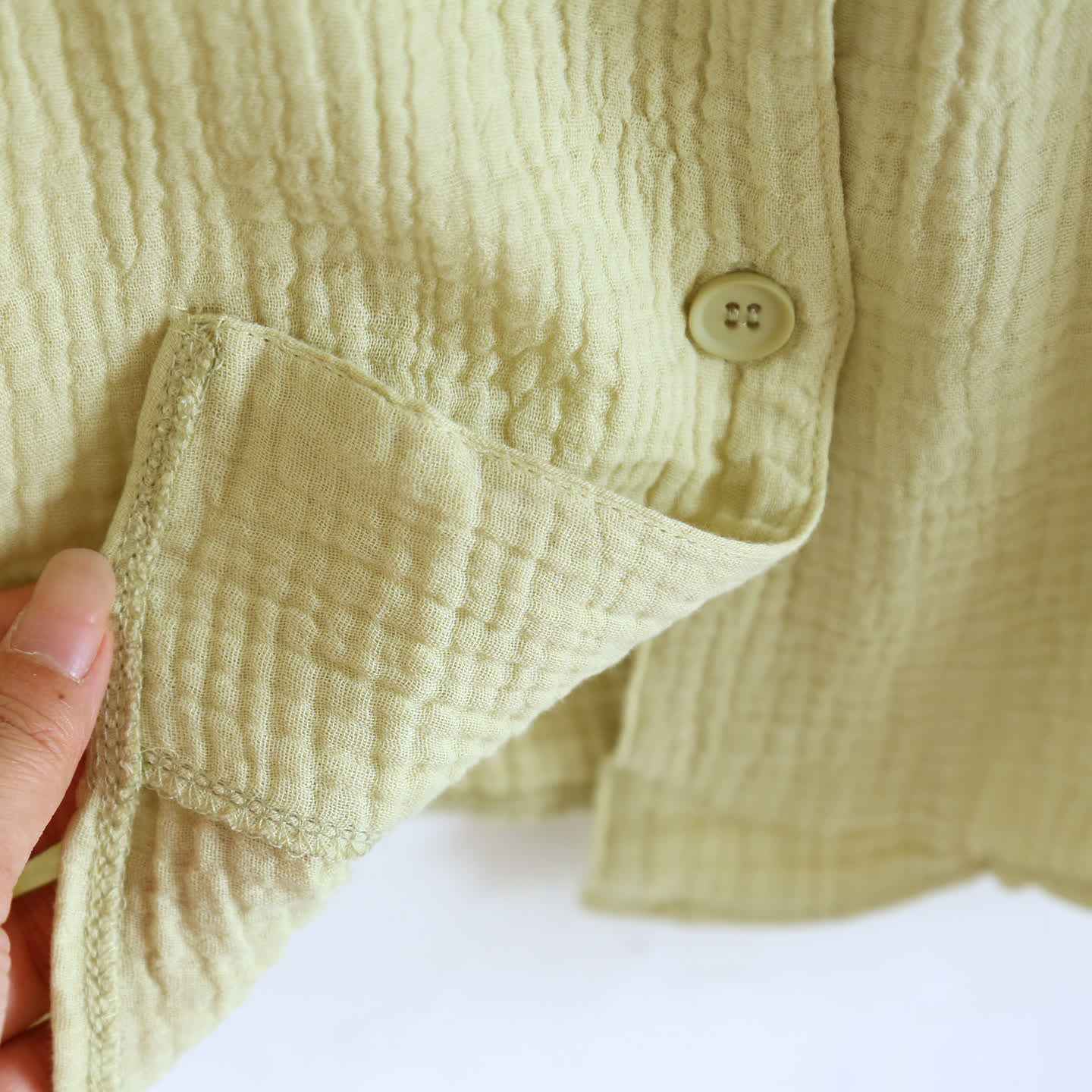 Ensemble de vêtements d'intérieur en gaze de coton avec patte de boutonnage - image 15