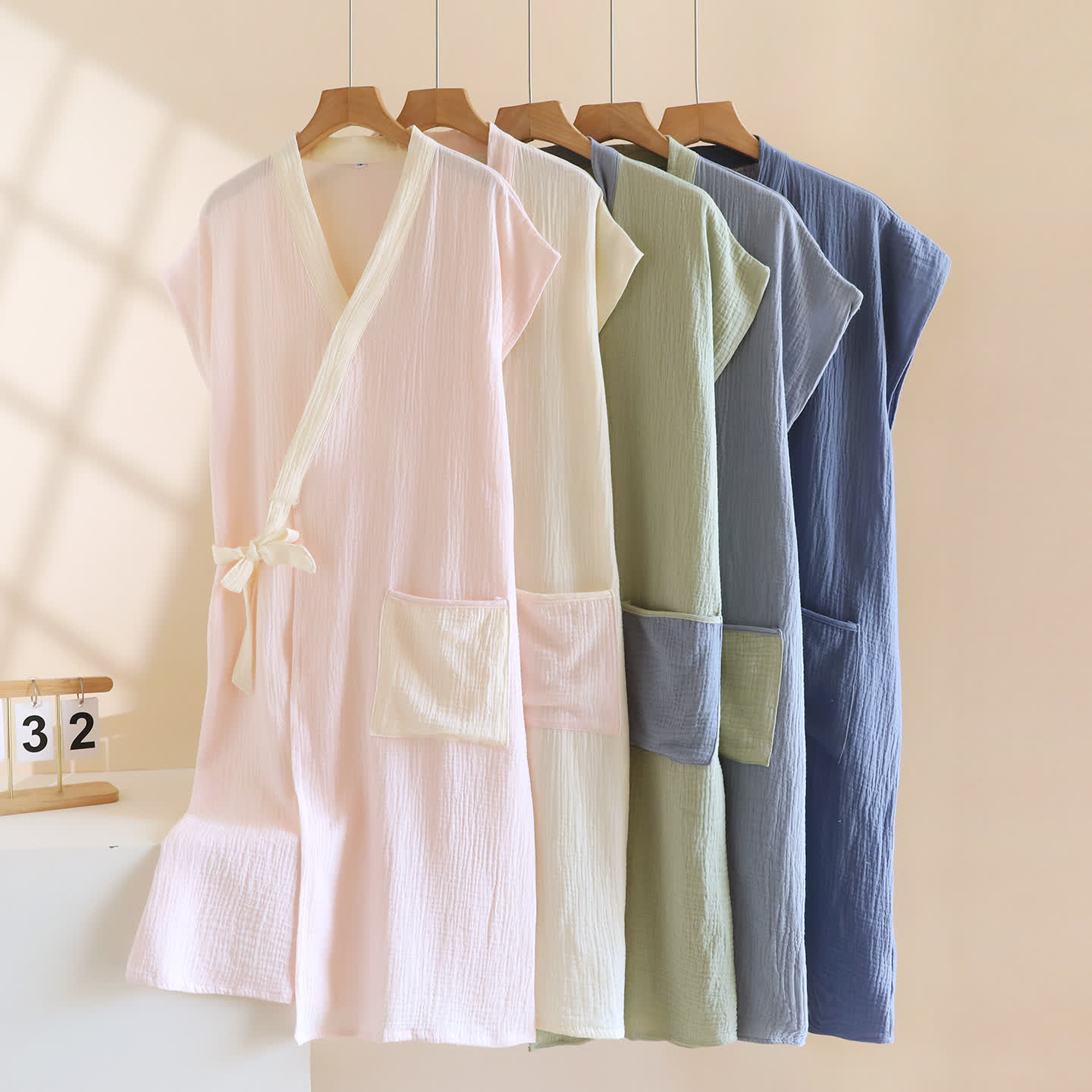 kimono minimaliste en coton - image 0