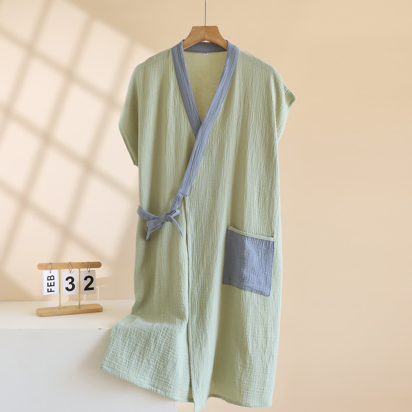 kimono minimaliste en coton - Vert - Taille XL homme - image 13