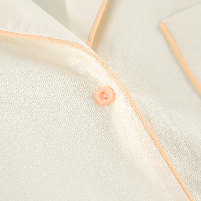 Ensemble pyjama minimaliste en coton à manches longues et poches - image 6