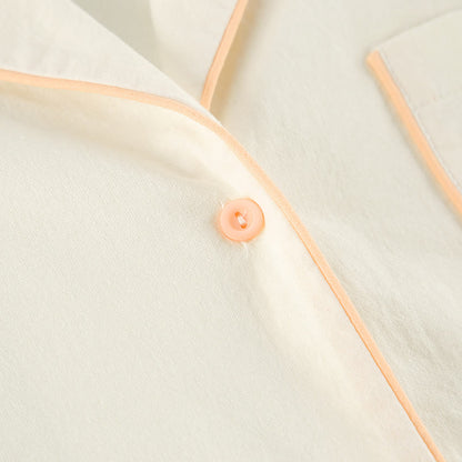 Ensemble pyjama minimaliste en coton à manches longues et poches - image 6