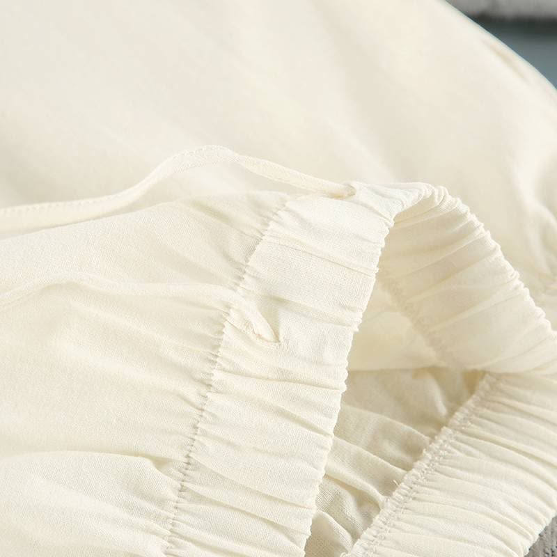 Ensemble pyjama minimaliste en coton à manches longues et poches - image 11