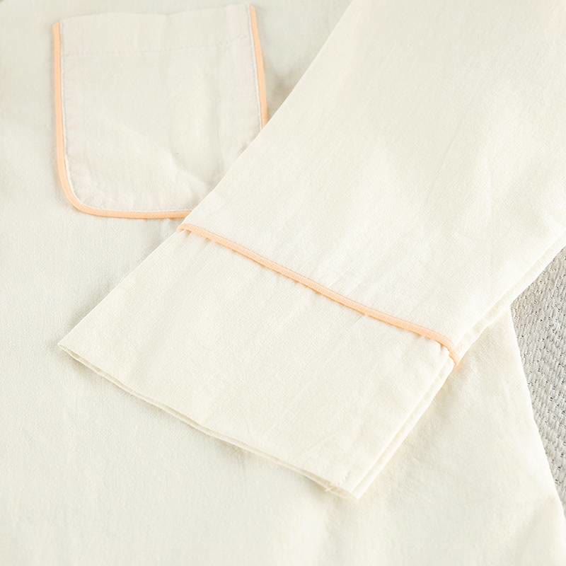 Ensemble pyjama minimaliste en coton à manches longues et poches - image 7