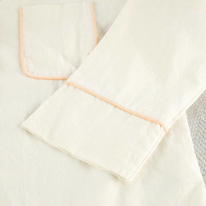 Ensemble pyjama minimaliste en coton à manches longues et poches - image 7