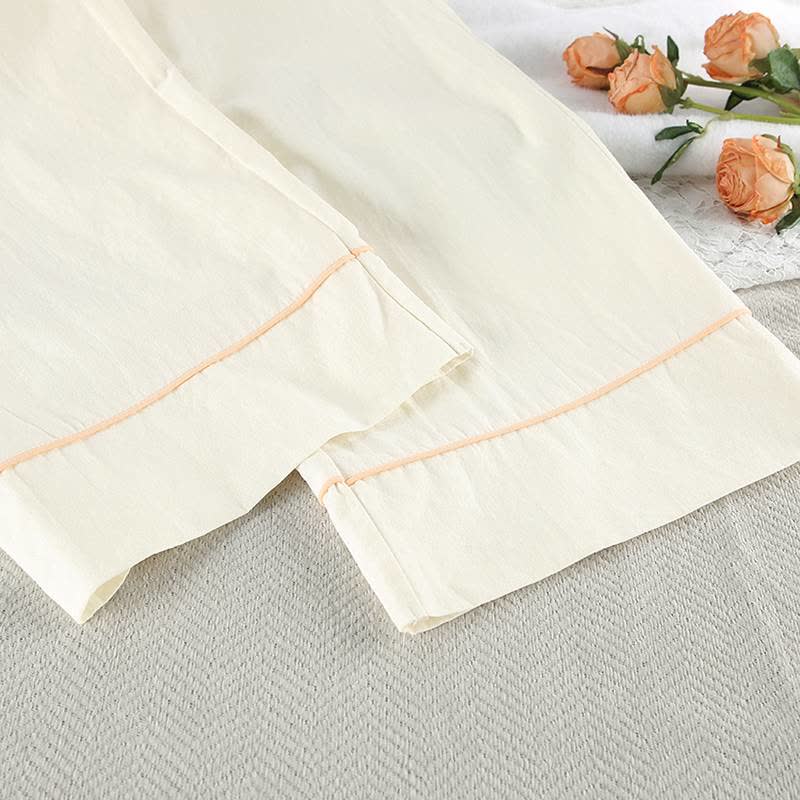 Ensemble pyjama minimaliste en coton à manches longues et poches - image 8