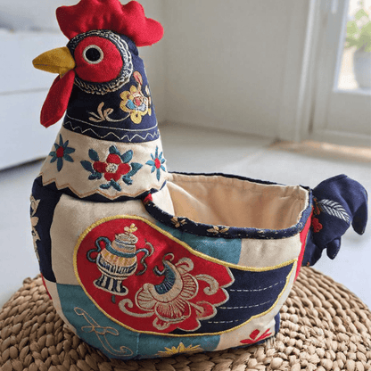 Panier de rangement pour poulet en patchwork folklorique Ownkoti - image 5