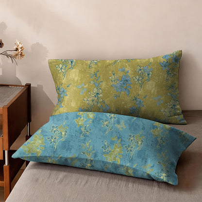 Couvre-lit réversible en coton à motif floral vintage Ownkoti - 2 taies d'oreiller - 19" x 29" - image 3