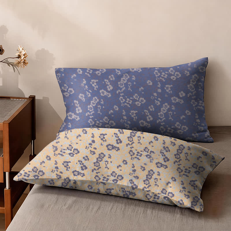 Couvre-lit réversible en coton à petits motifs floraux Ownkoti - 2 taies d'oreiller - 19" x 29" - image 3