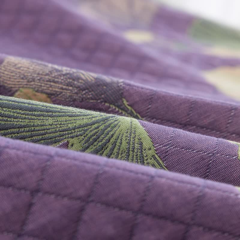 Couverture en gaze de coton à motif de feuilles de ginkgo Ownkoti - image 4