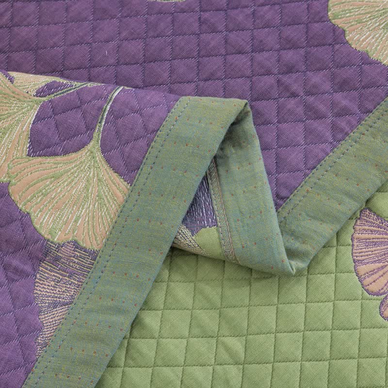 Couverture en gaze de coton à motif de feuilles de ginkgo Ownkoti - image 7